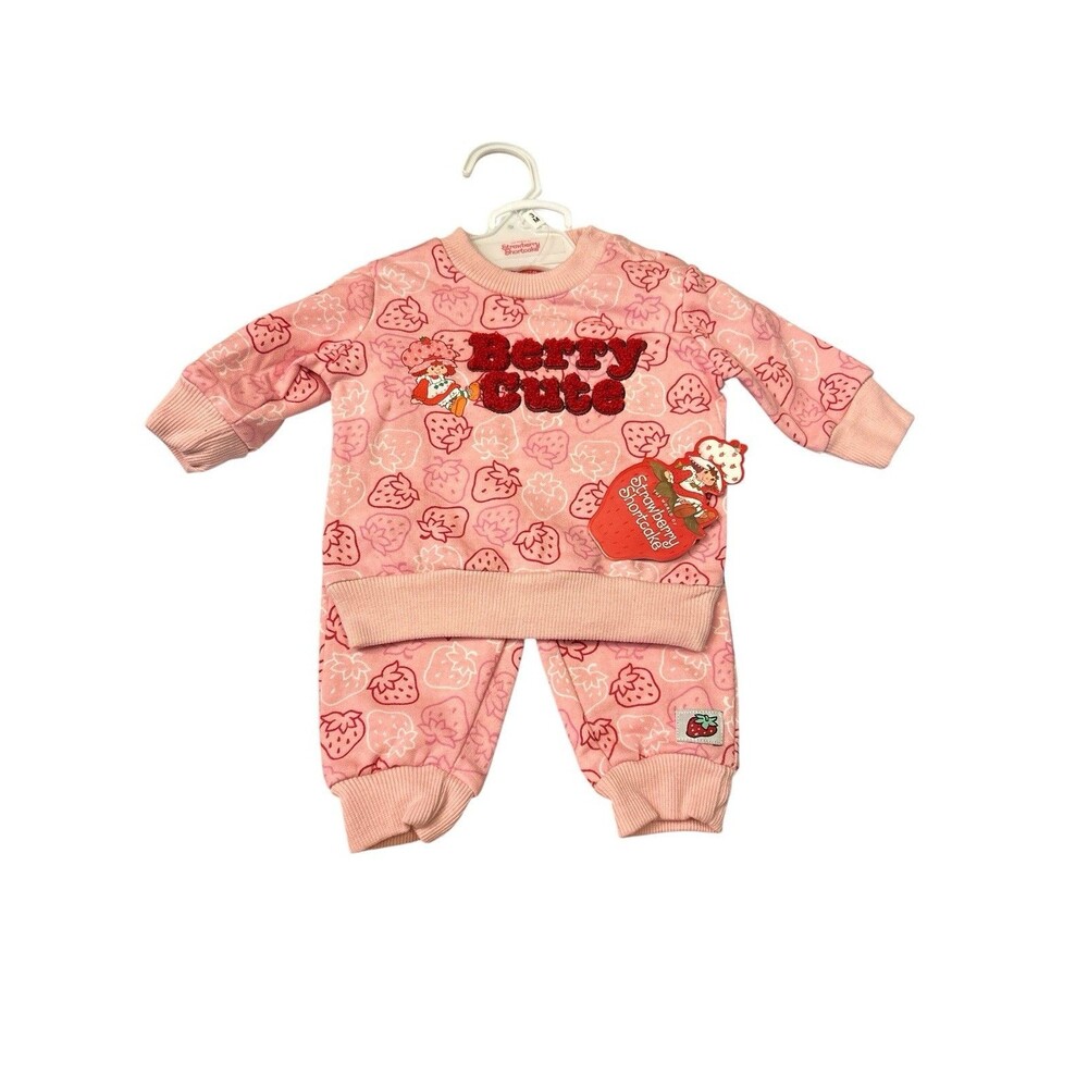 Strawberry Shortcake Baby Girls 2 pc Sweatshirt & Jogger Set Pink 3M Berry Cute